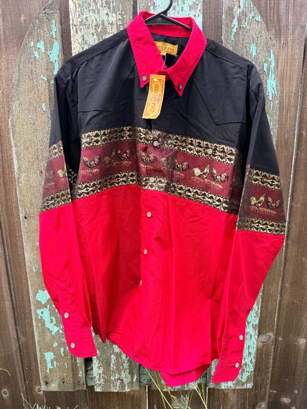 NWT Scorpio Men's Western Dress Shirt Size M